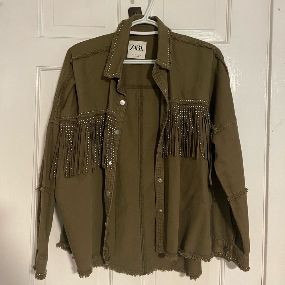 Zara fringe light jacket